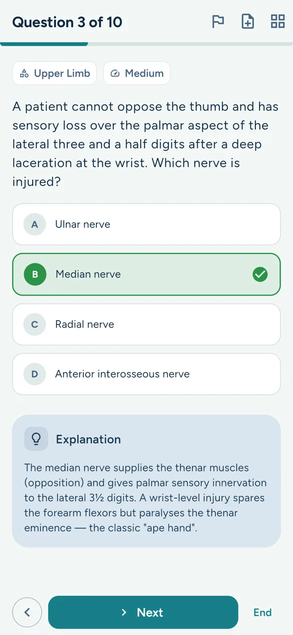 A tutor-mode question with its explanation